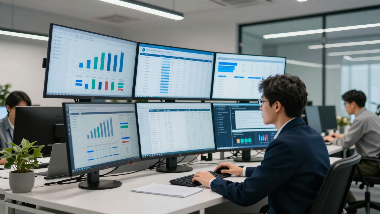 보험사 사무실 데이터 분석 화면