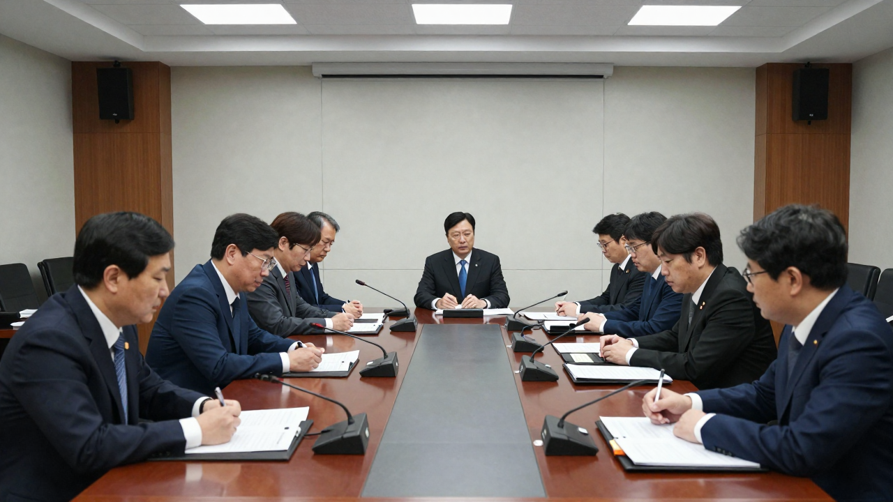 정당 회의실에서 논의하는 모습