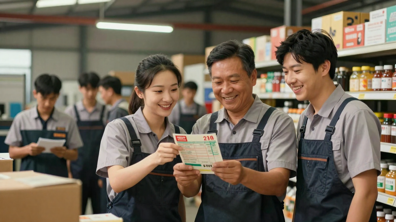 급여명세서를 확인하는 근로자들