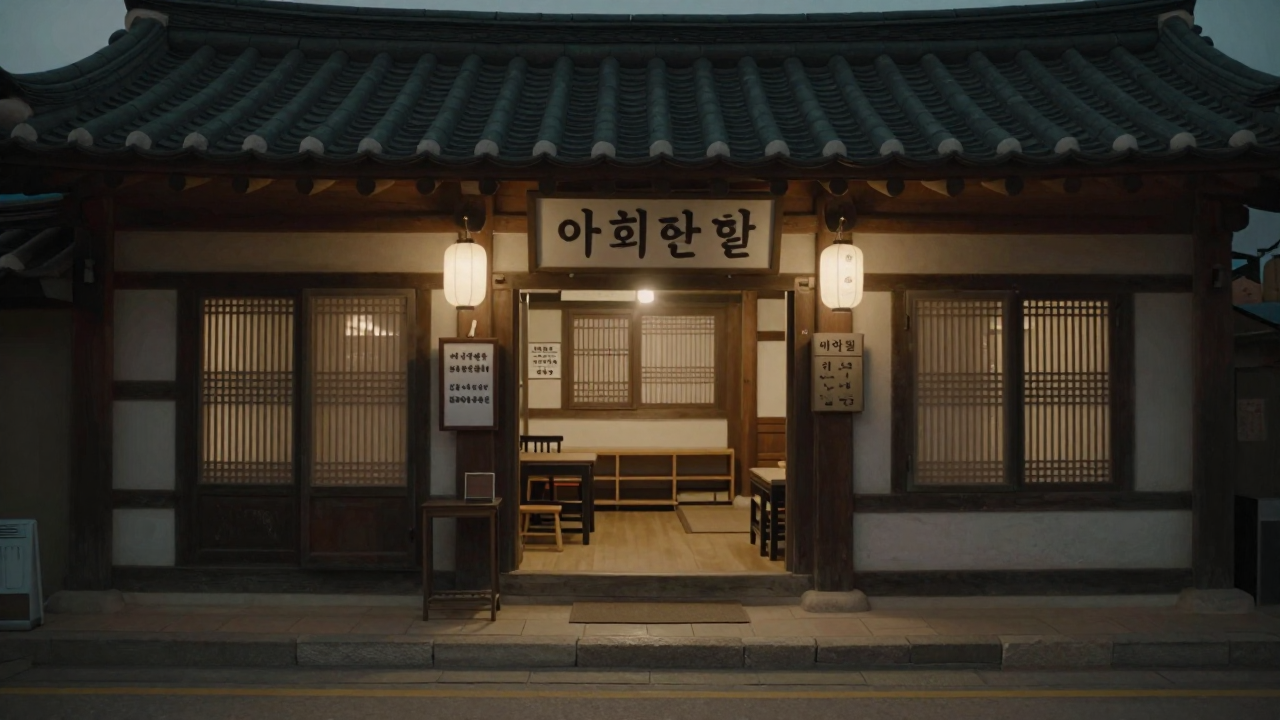 한산한 전통 음식점