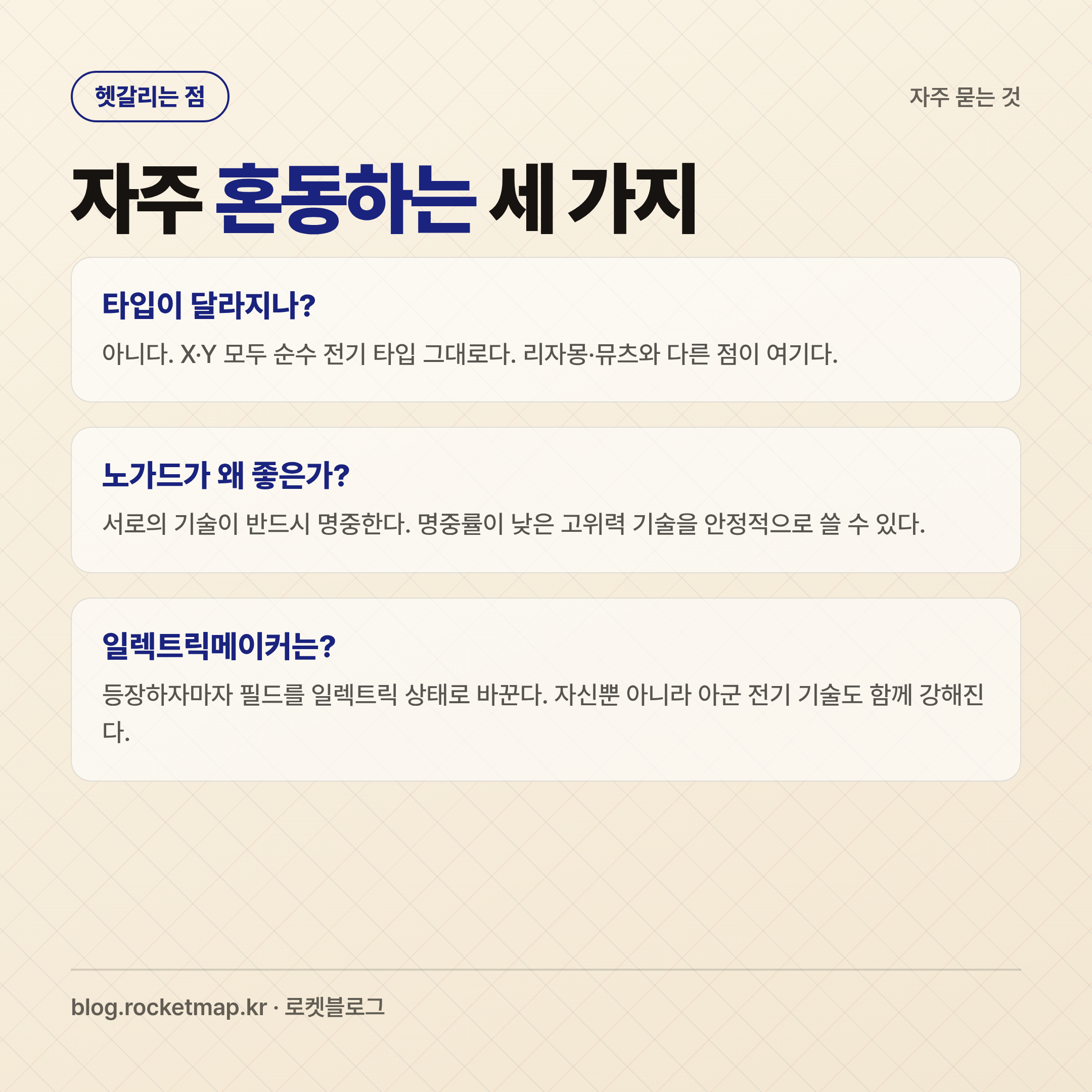 메가라이츄 관련 자주 혼동하는 세 가지 정리